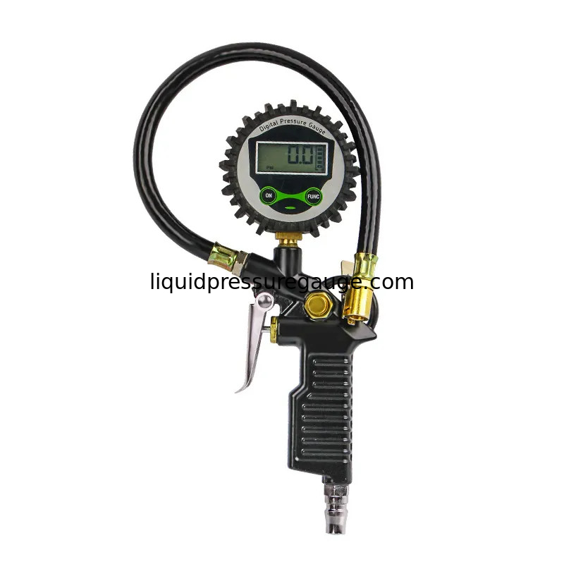 Digital LCD Display Inflation Monitoring Manometer Car EU Tire Air Pressure Inflator Gauge LED Backlight Vehicle