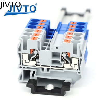 PT6 Push-in Terminal Block Din Rail 6mm2 bezszrobowy sprężynowy złącze łącznik