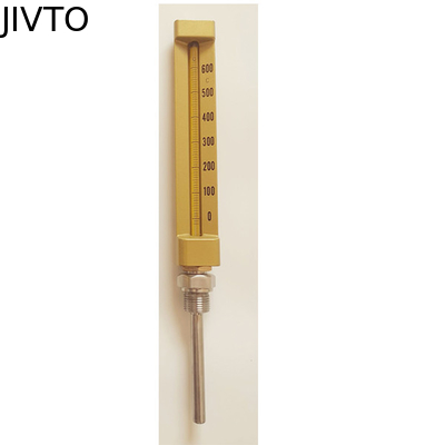 Temperatura cieczy 600C 150mm Przemysłowe termometry szklane 1/4 '' NPT